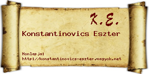 Konstantinovics Eszter névjegykártya